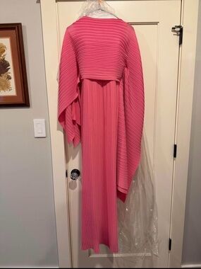 Solace London Pink Pleated Dress